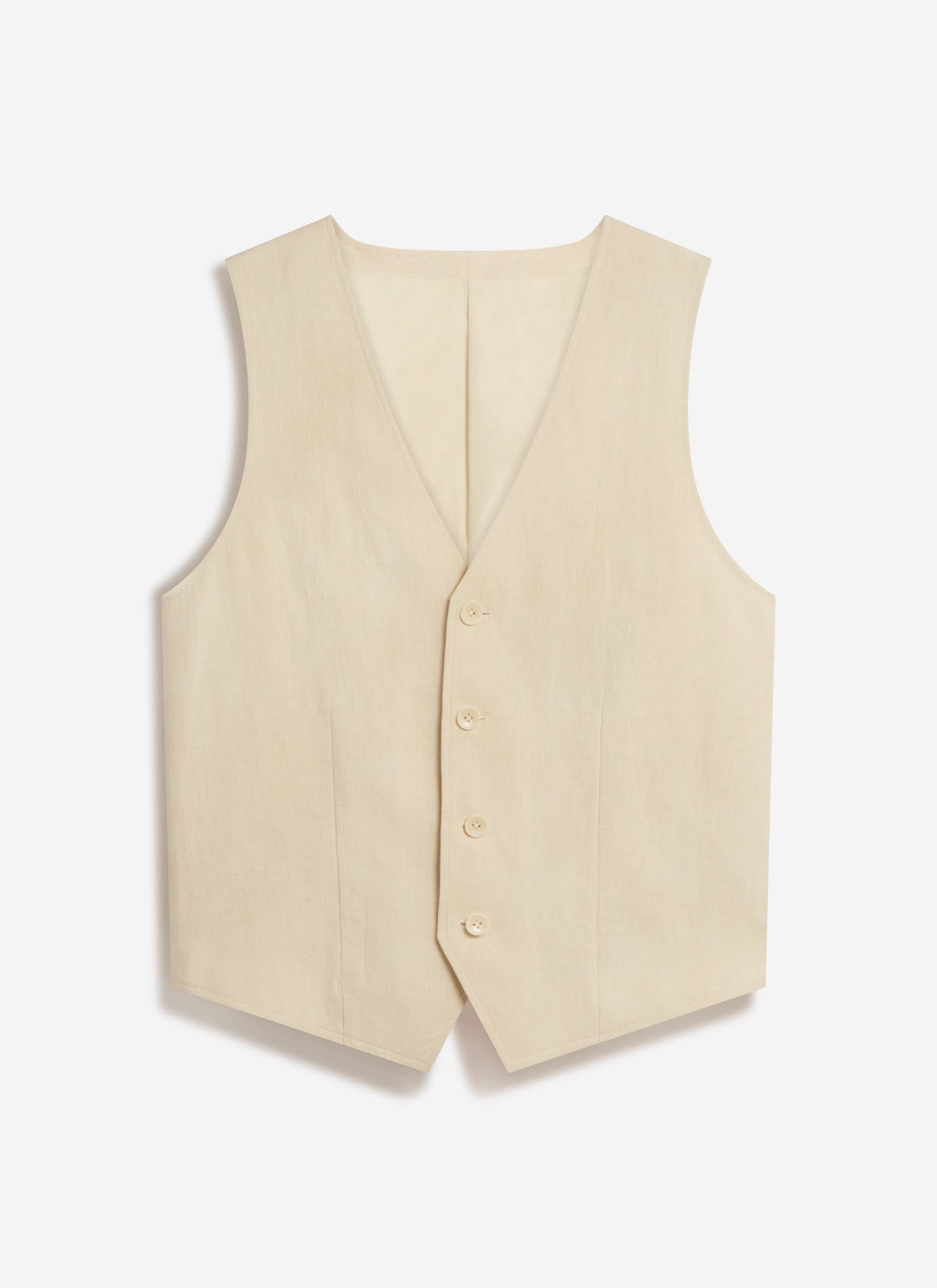 Men's Waistcoat - Linen - Cream