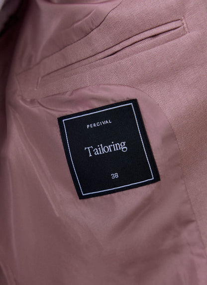 Men's Dusty Pink Tailored Blazer - Linen