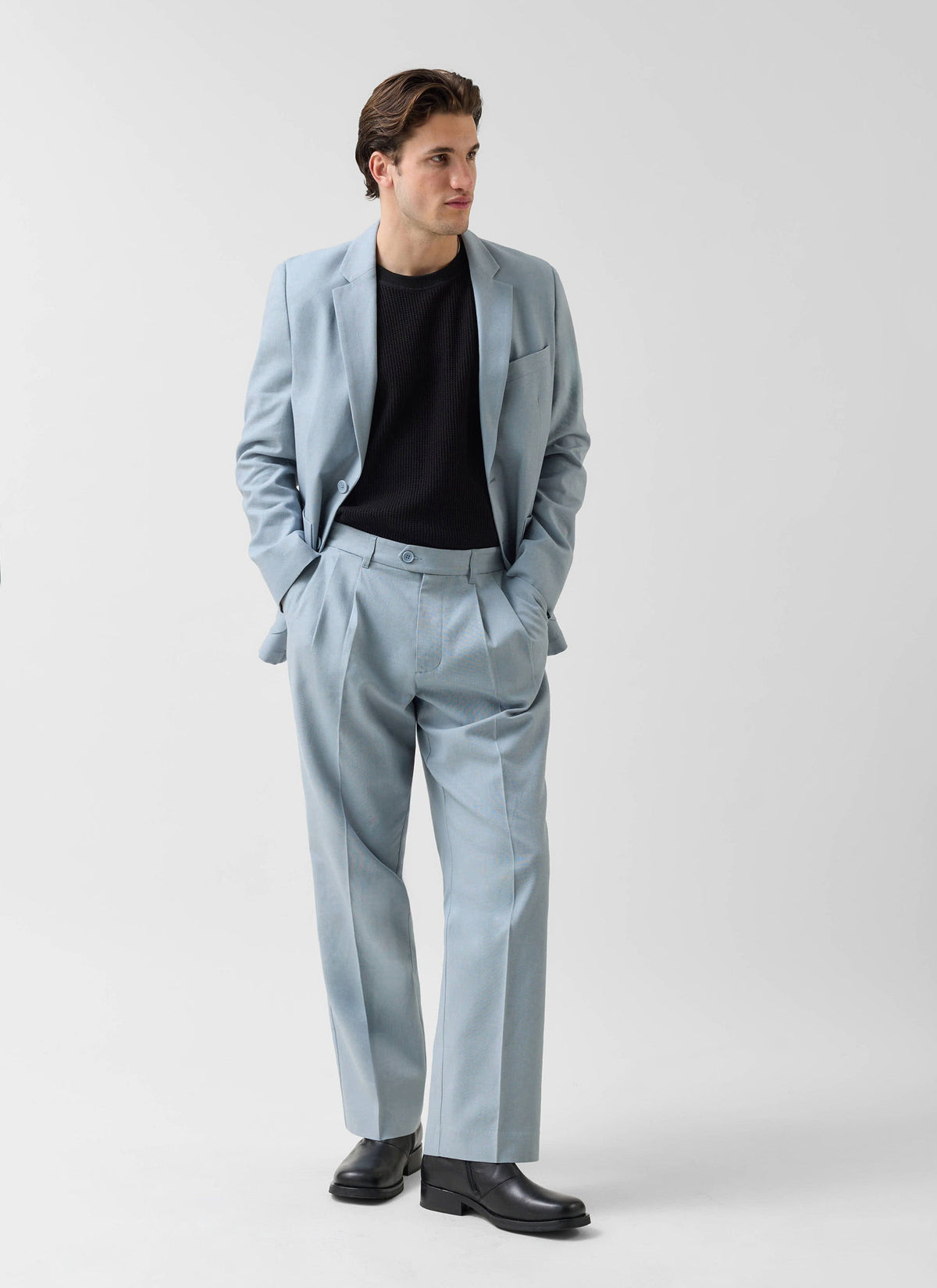 Percival Men's Linen Blazer - Wedding Suit Jacket - Light Blue