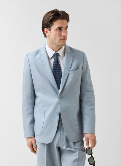 Percival Men's Linen Blazer - Wedding Suit Jacket - Light Blue