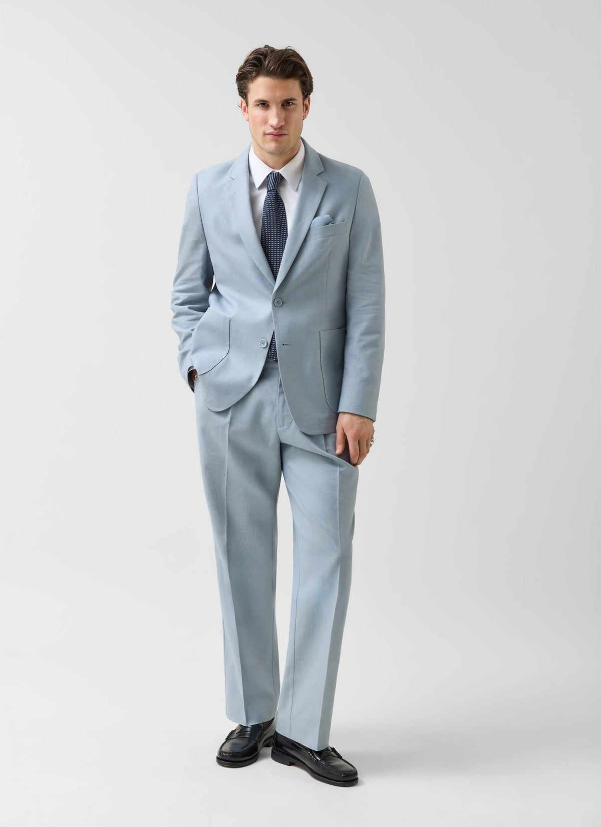 Percival Men's Linen Blazer - Wedding Suit Jacket - Light Blue
