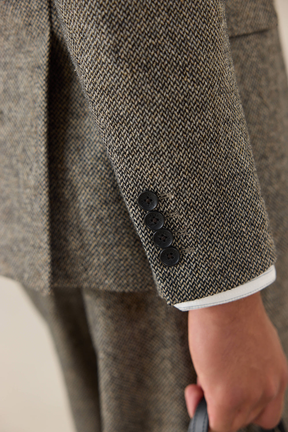 Men's Birdseye Wool Tailored Blazer - Suit Jacket - Grey - Percival