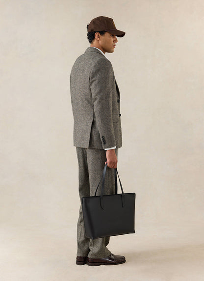 Men's Birdseye Wool Tailored Blazer - Suit Jacket - Grey - Percival