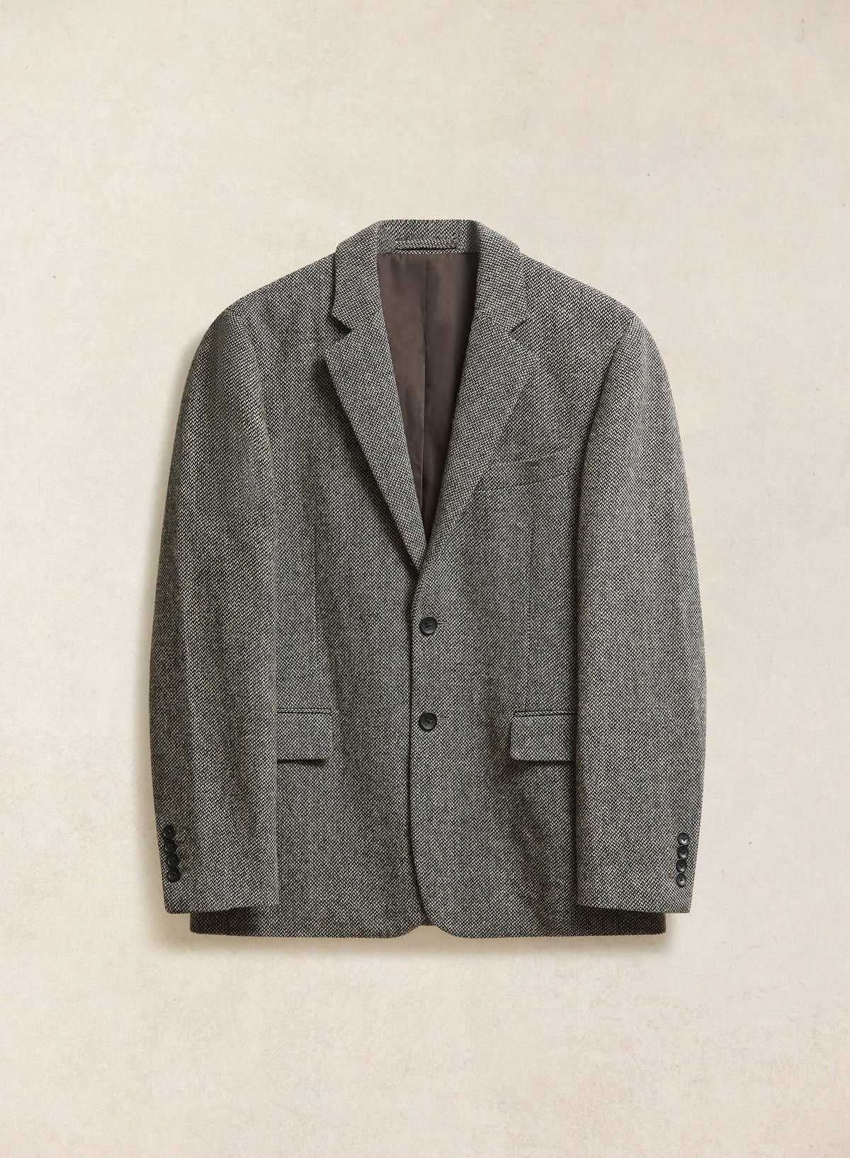 Men's Birdseye Wool Tailored Blazer - Suit Jacket - Grey - Percival