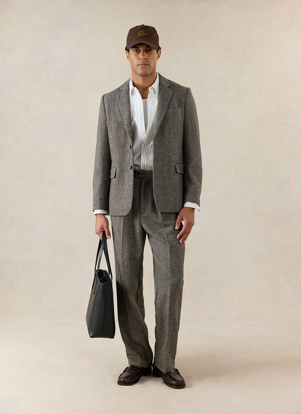 Men's Birdseye Wool Tailored Blazer - Suit Jacket - Grey - Percival