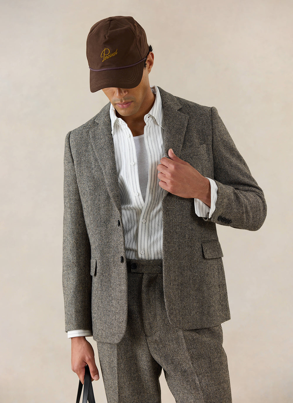 Men's Birdseye Wool Tailored Blazer - Suit Jacket - Grey - Percival