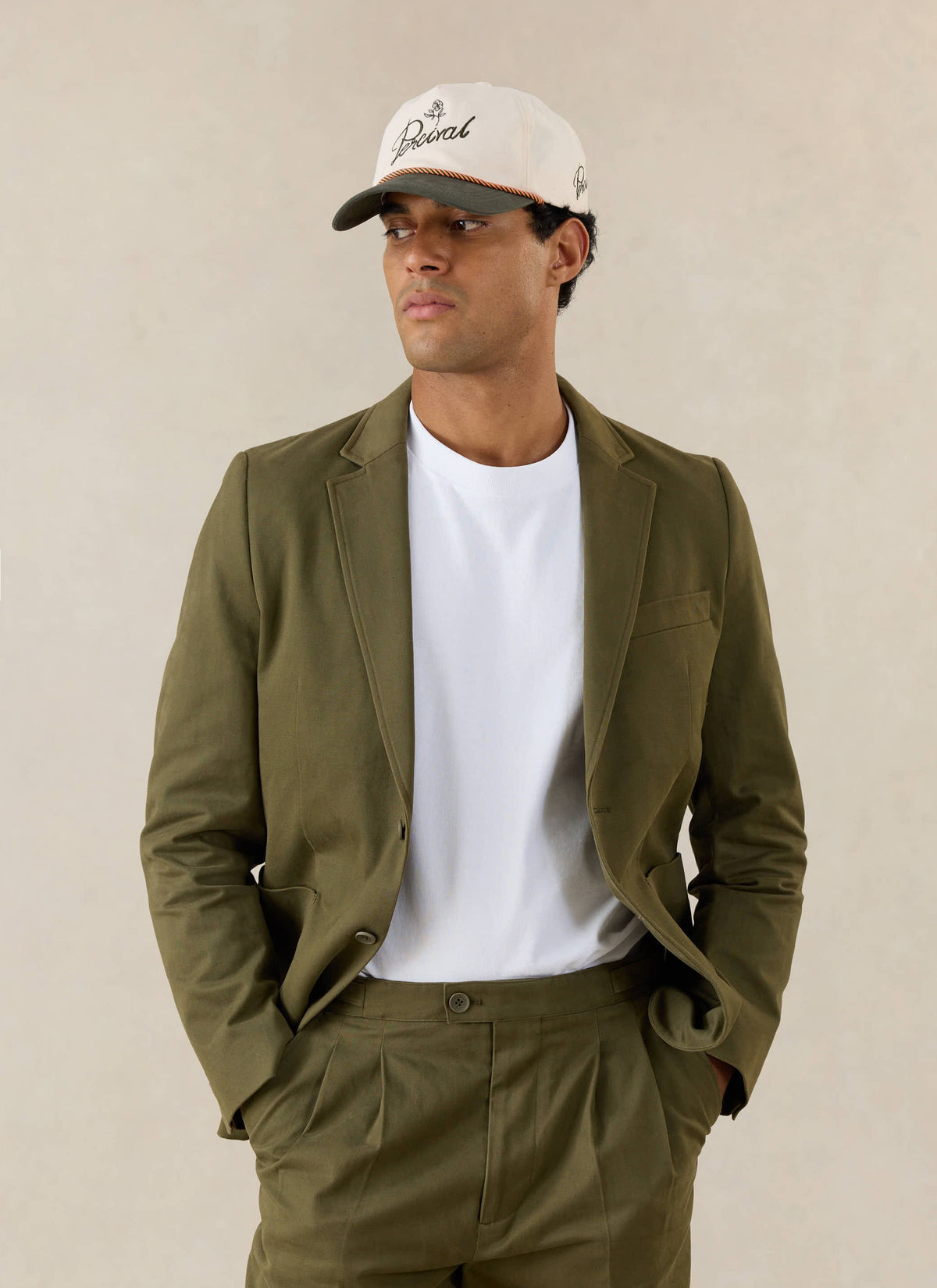 Men's Tailored Moleskin Blazer - Suit Jacket - Forest Green - Percival