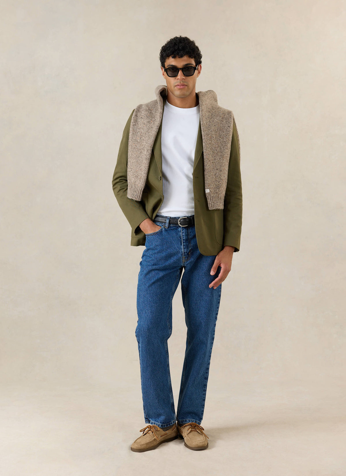 Men's Tailored Moleskin Blazer - Suit Jacket - Forest Green - Percival