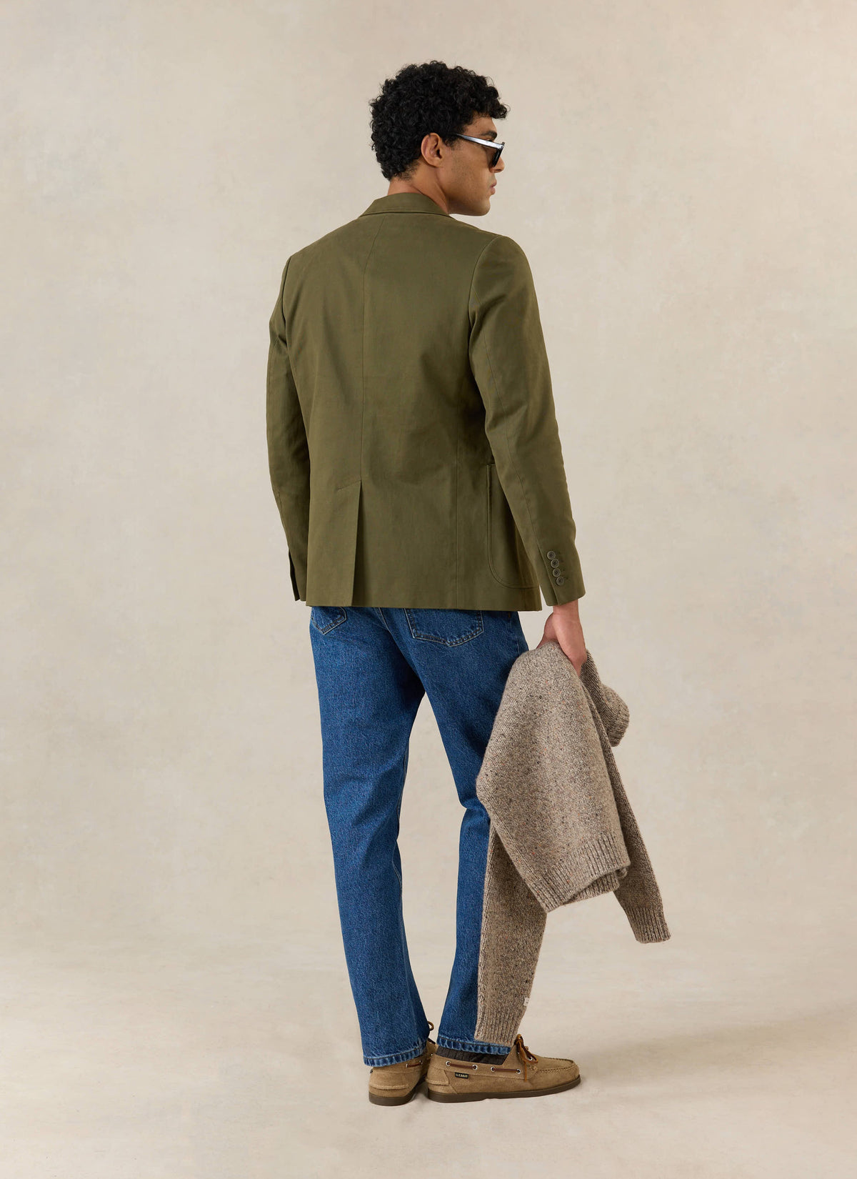 Men's Tailored Moleskin Blazer - Suit Jacket - Forest Green - Percival