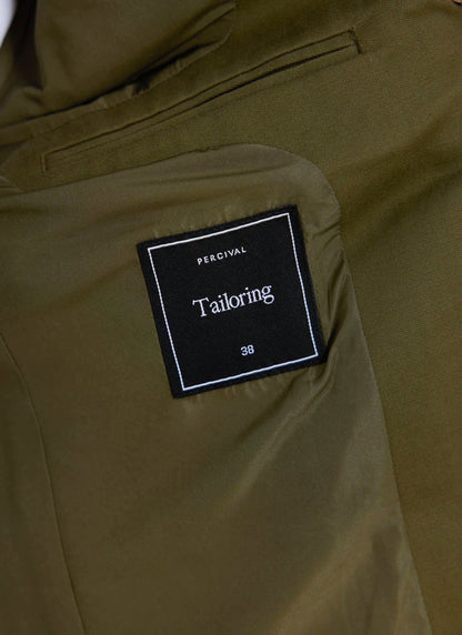 Men's Tailored Moleskin Blazer - Suit Jacket - Forest Green - Percival