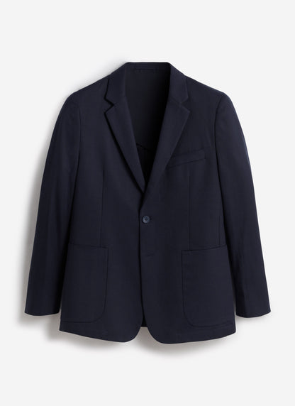 Men's Regular Fit Suit - Suit Blazer - Navy Blue - Lyocell
