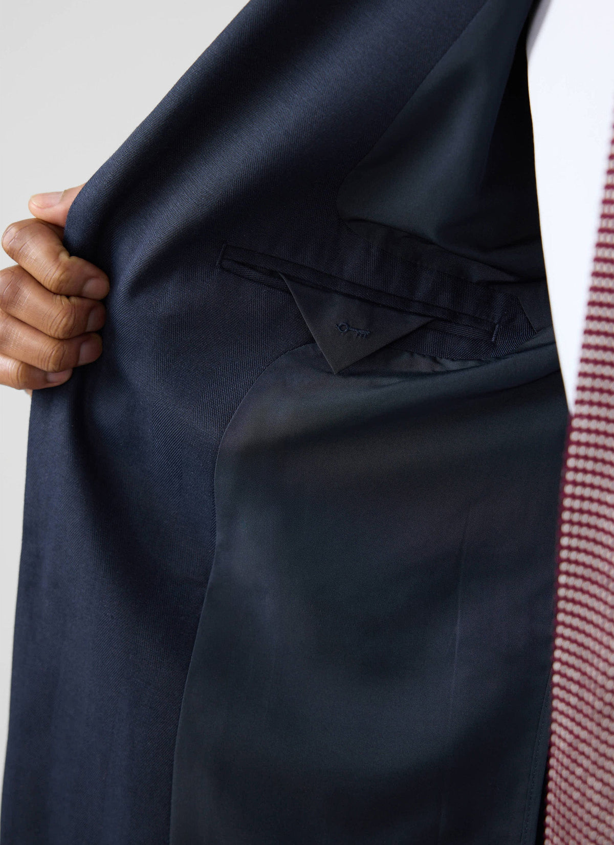 Men's Regular Fit Suit - Suit Blazer - Navy Blue - Lyocell