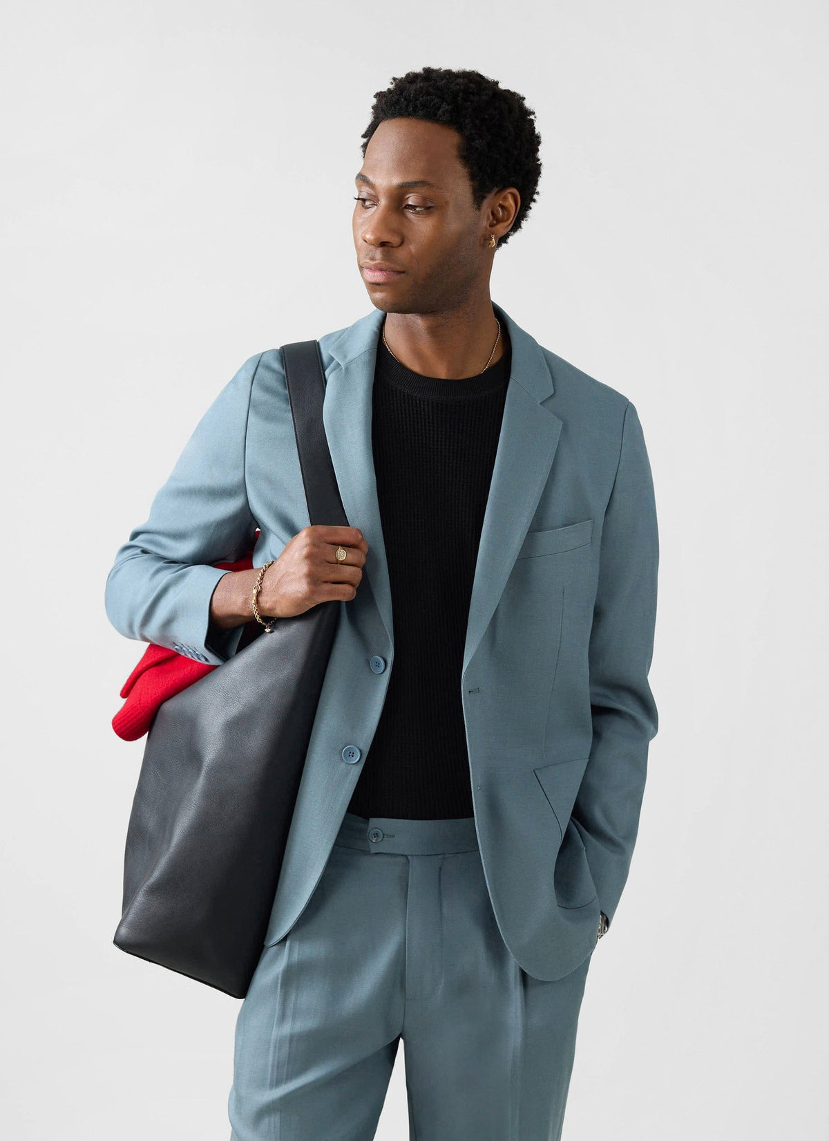 Lyocell Regular Blazer - Slate Blue