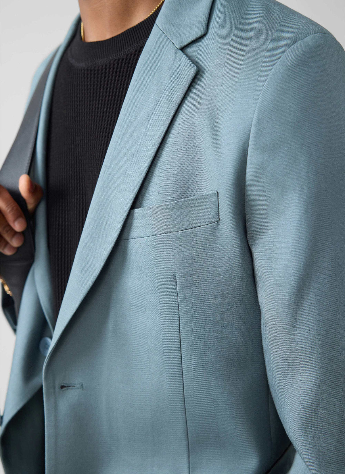 Lyocell Regular Blazer - Slate Blue