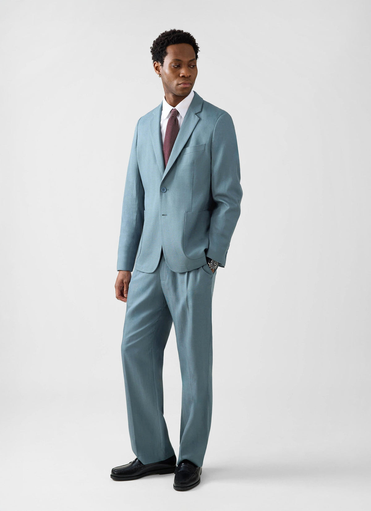 Lyocell Regular Blazer - Slate Blue