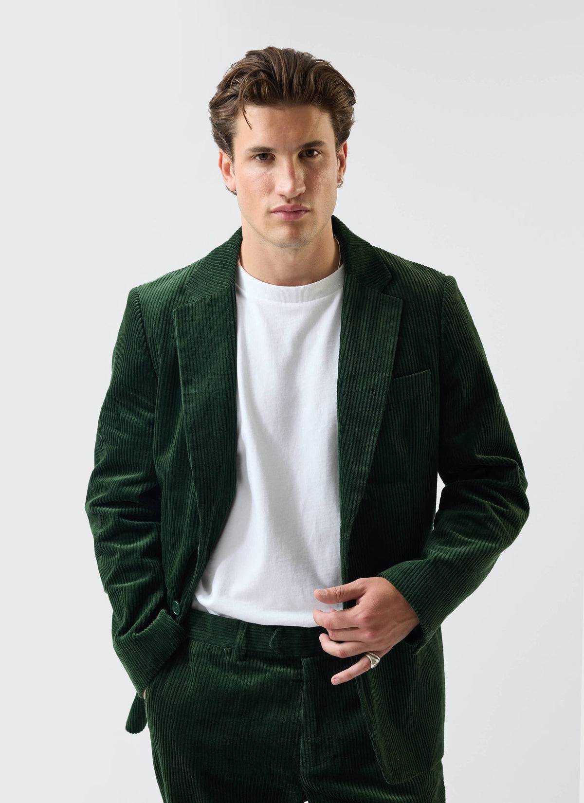 Tailored Blazer - Chunky Cord - Forest