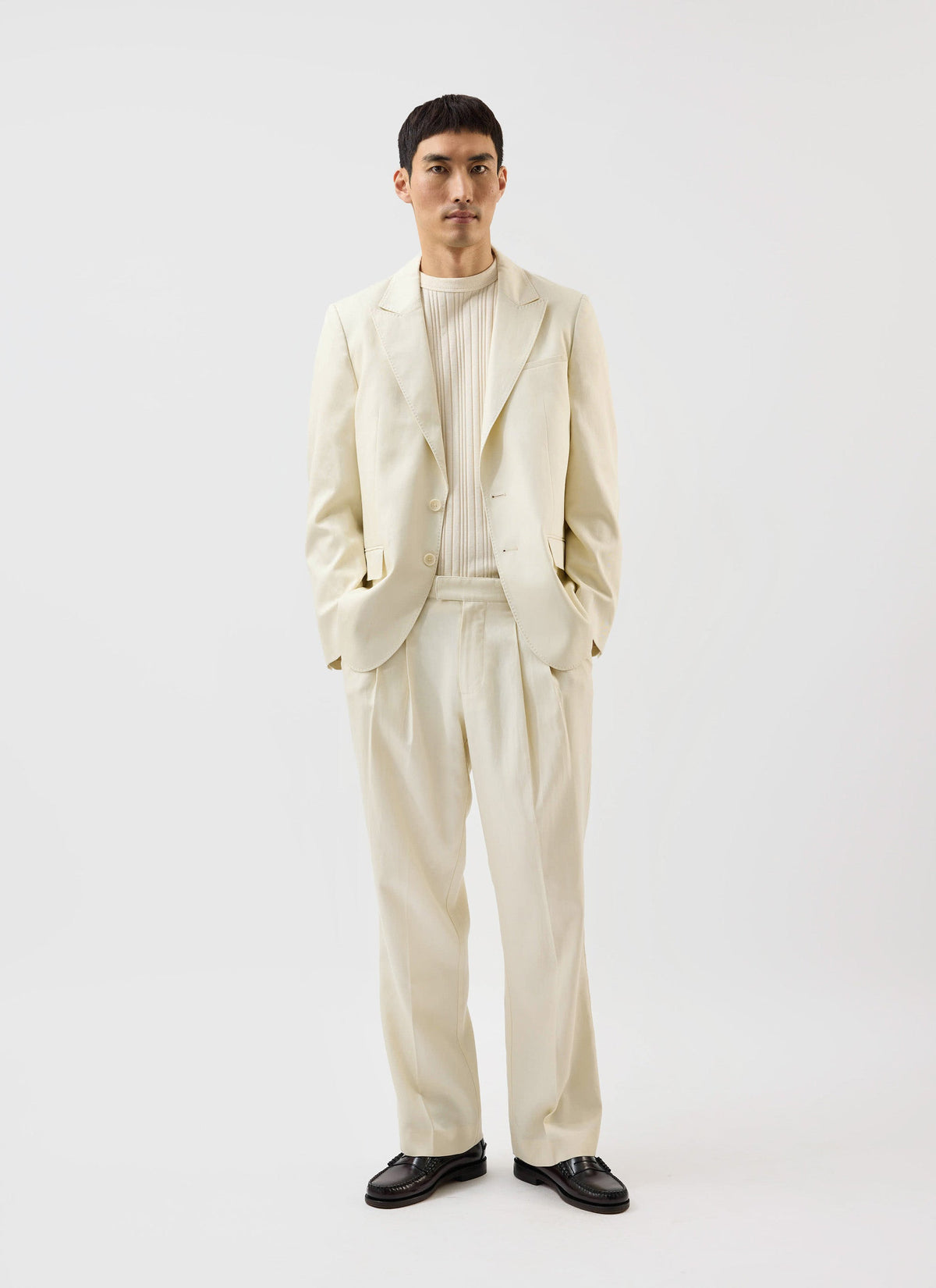 Men's Tailored Blazer - Suit Jacket - Percival x Warren - Ecru Cream