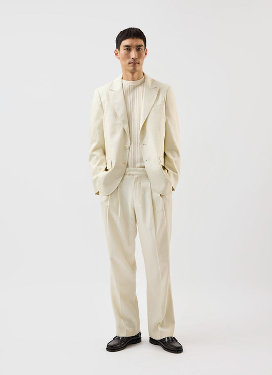 Men's Tailored Blazer - Suit Jacket - Percival x Warren - Ecru Cream