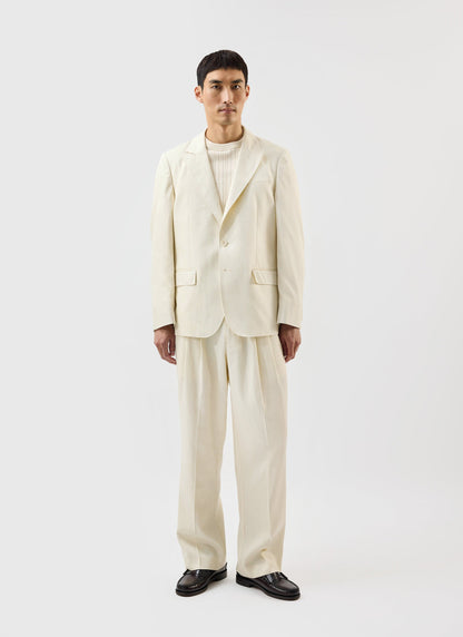 Men's Tailored Blazer - Suit Jacket - Percival x Warren - Ecru Cream