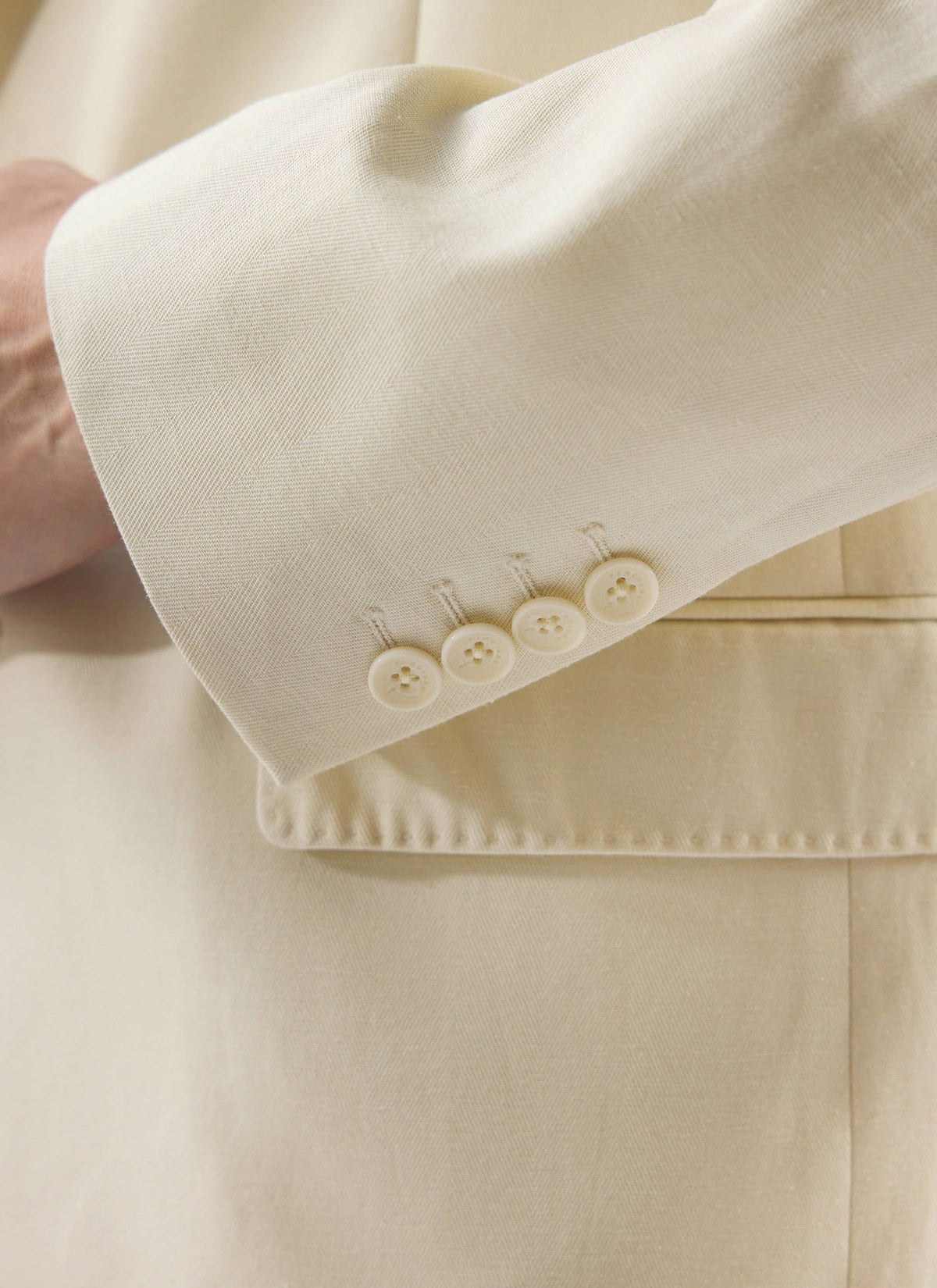 Men's Tailored Blazer - Suit Jacket - Percival x Warren - Ecru Cream
