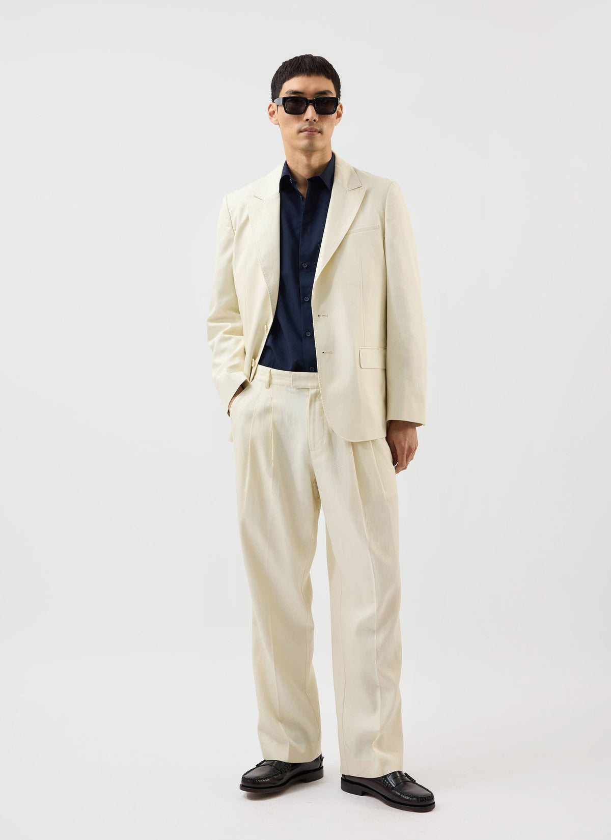 Men's Tailored Blazer - Suit Jacket - Percival x Warren - Ecru Cream