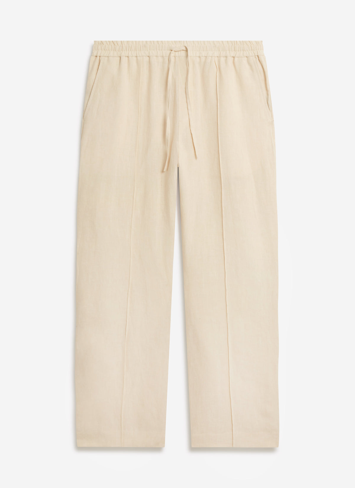 Men's Linen Trousers - Lorena Wide Leg - Cream