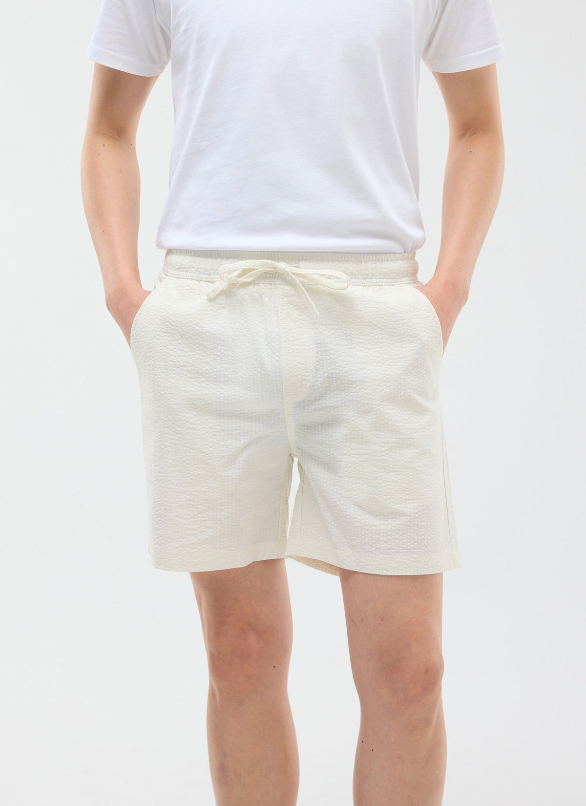 Classic Shorts - Seersucker - Cream