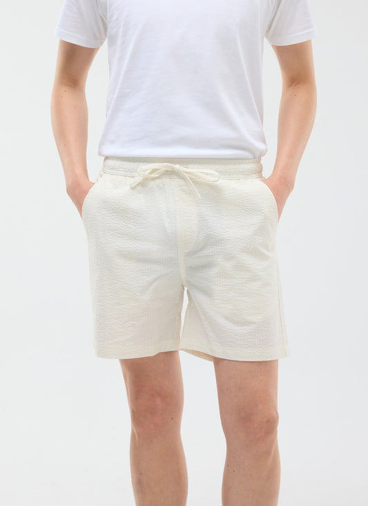 Classic Shorts - Seersucker - Cream