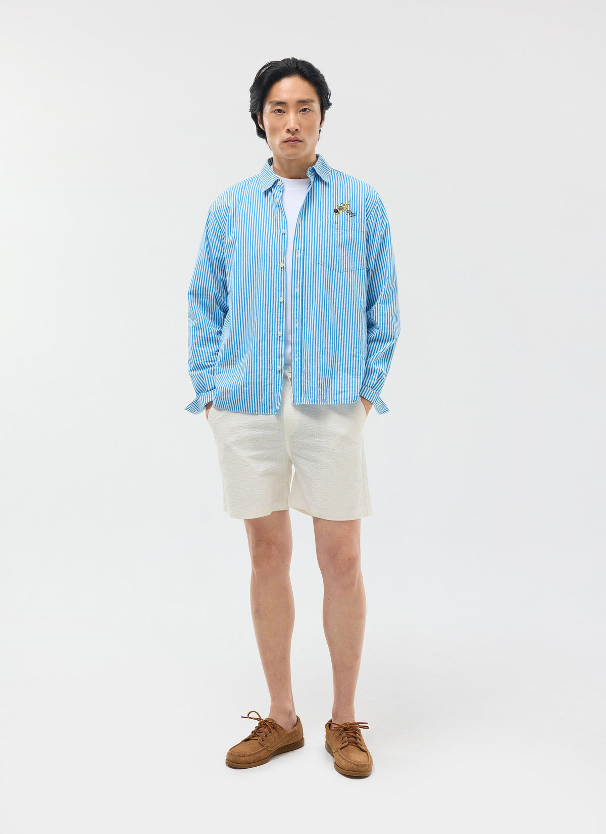 Classic Shorts - Seersucker - Cream