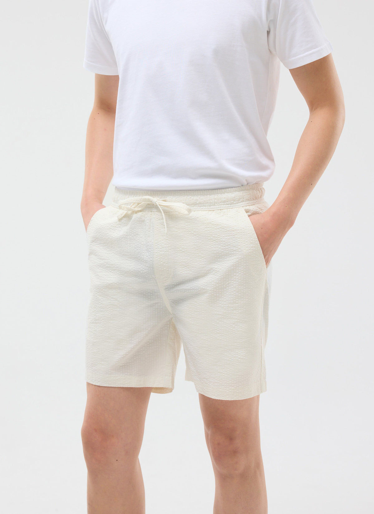 Classic Shorts - Seersucker - Cream
