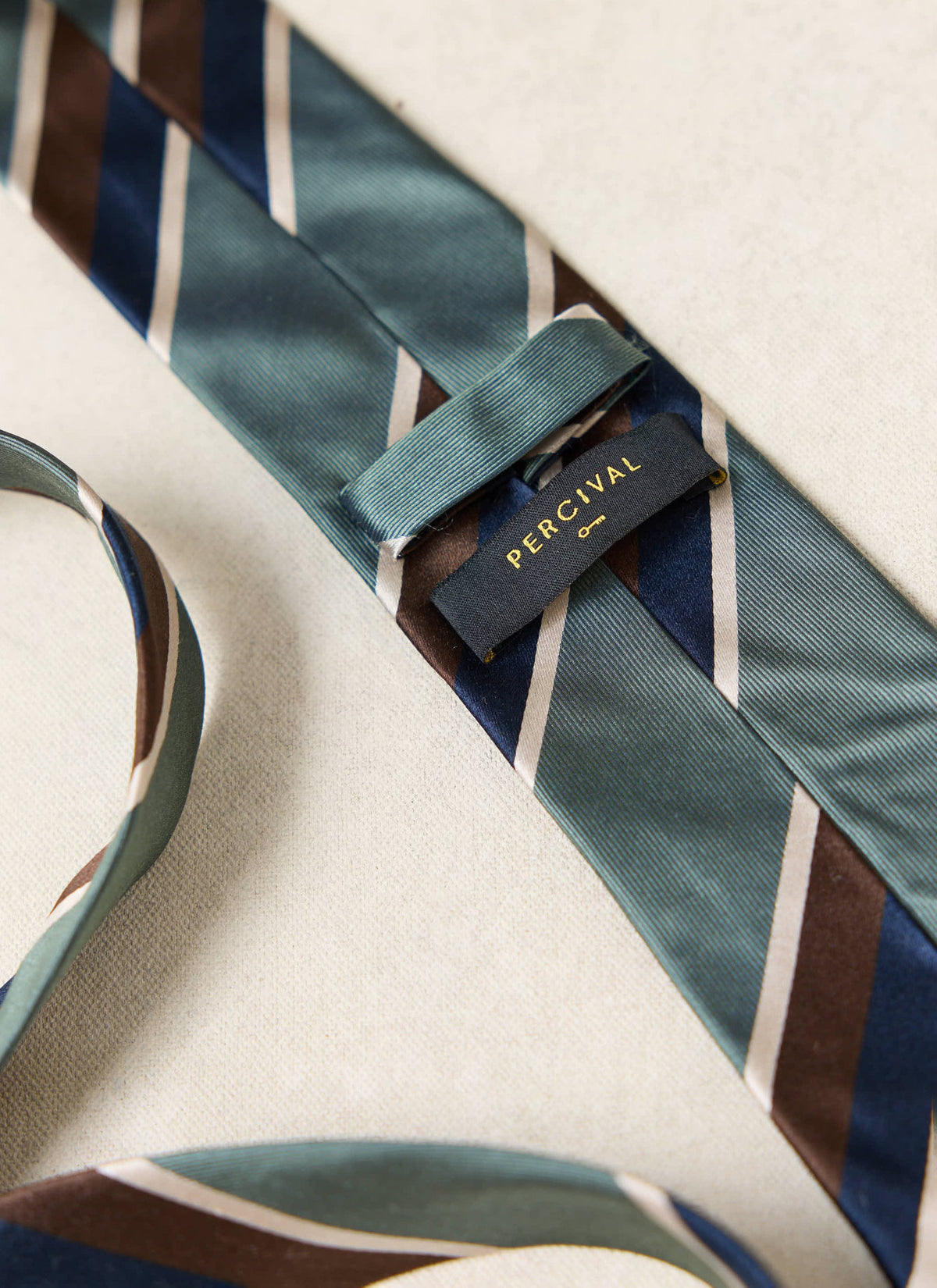 Men's Forest Silk Stripe Tie - Multi Stripe - Percival