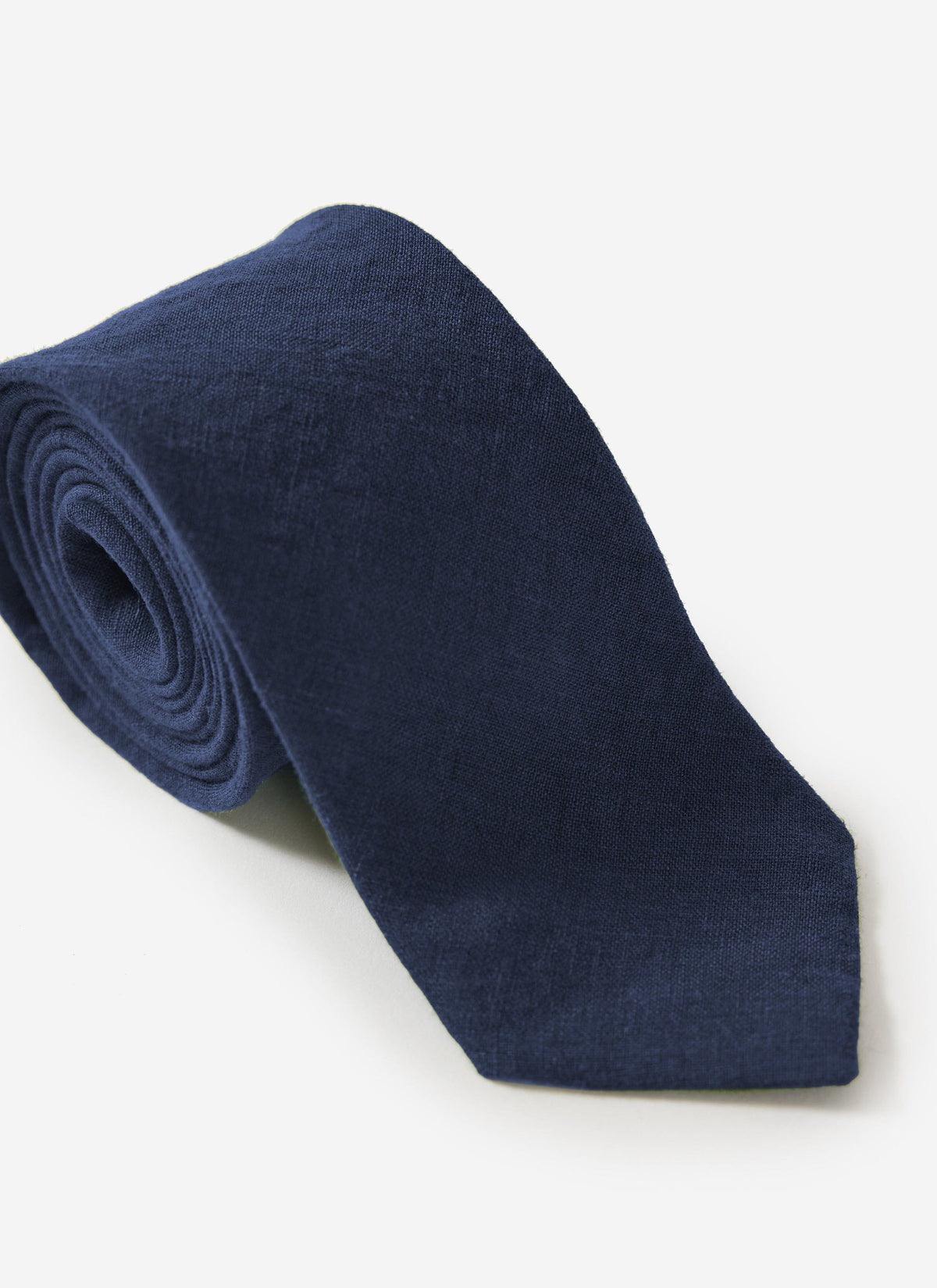 Linen Tie - Navy