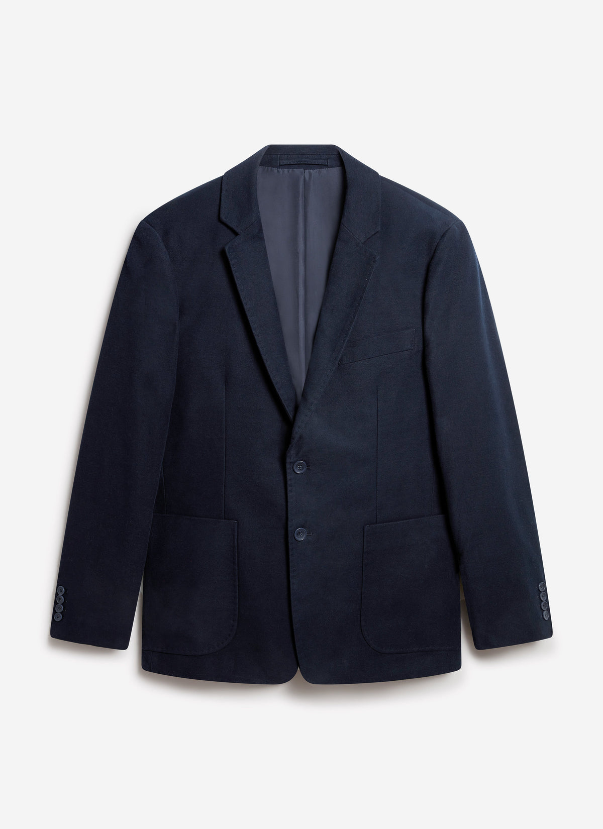 Tailored Moleskin Blazer - Navy