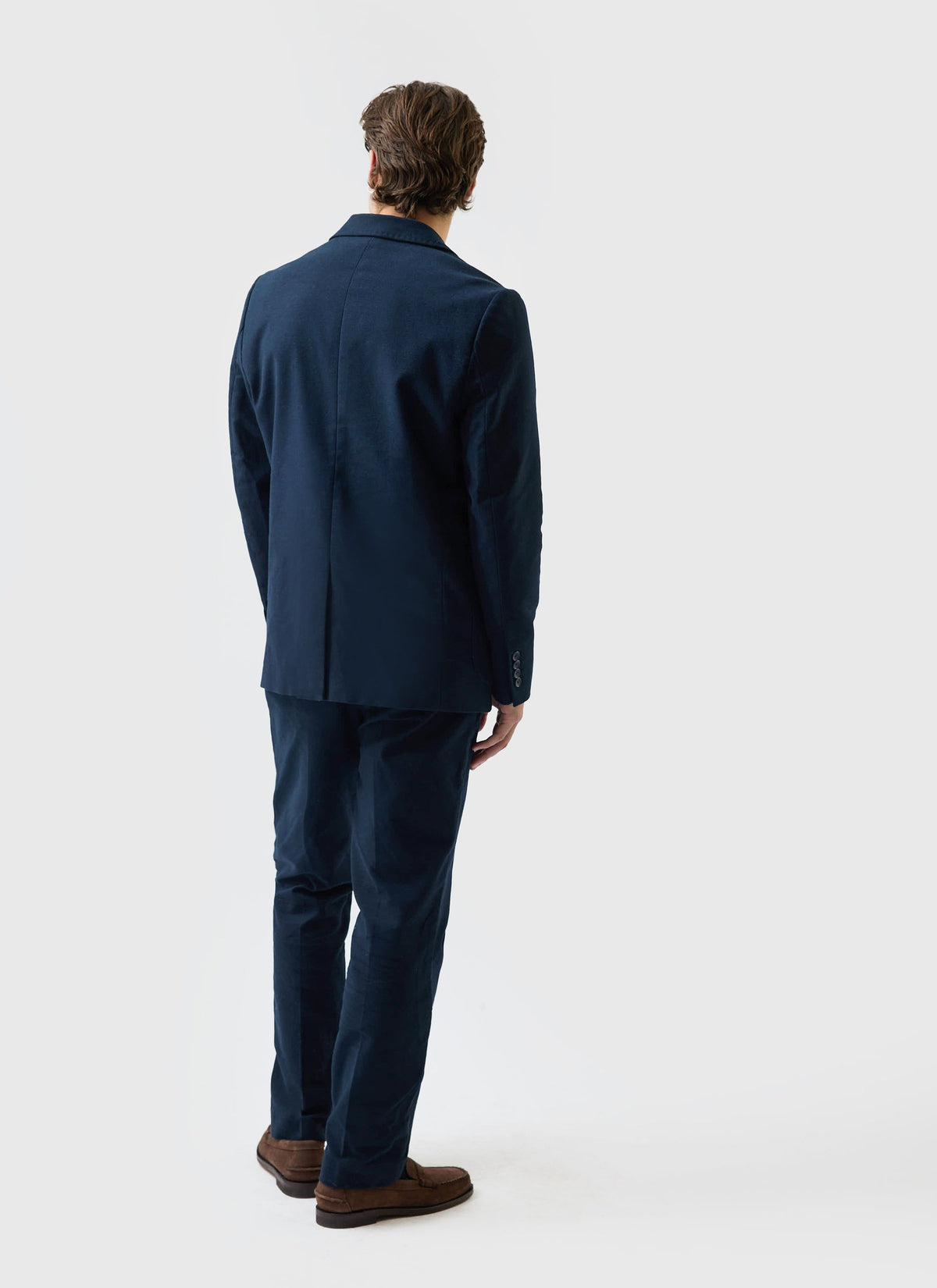 Tailored Moleskin Blazer - Navy