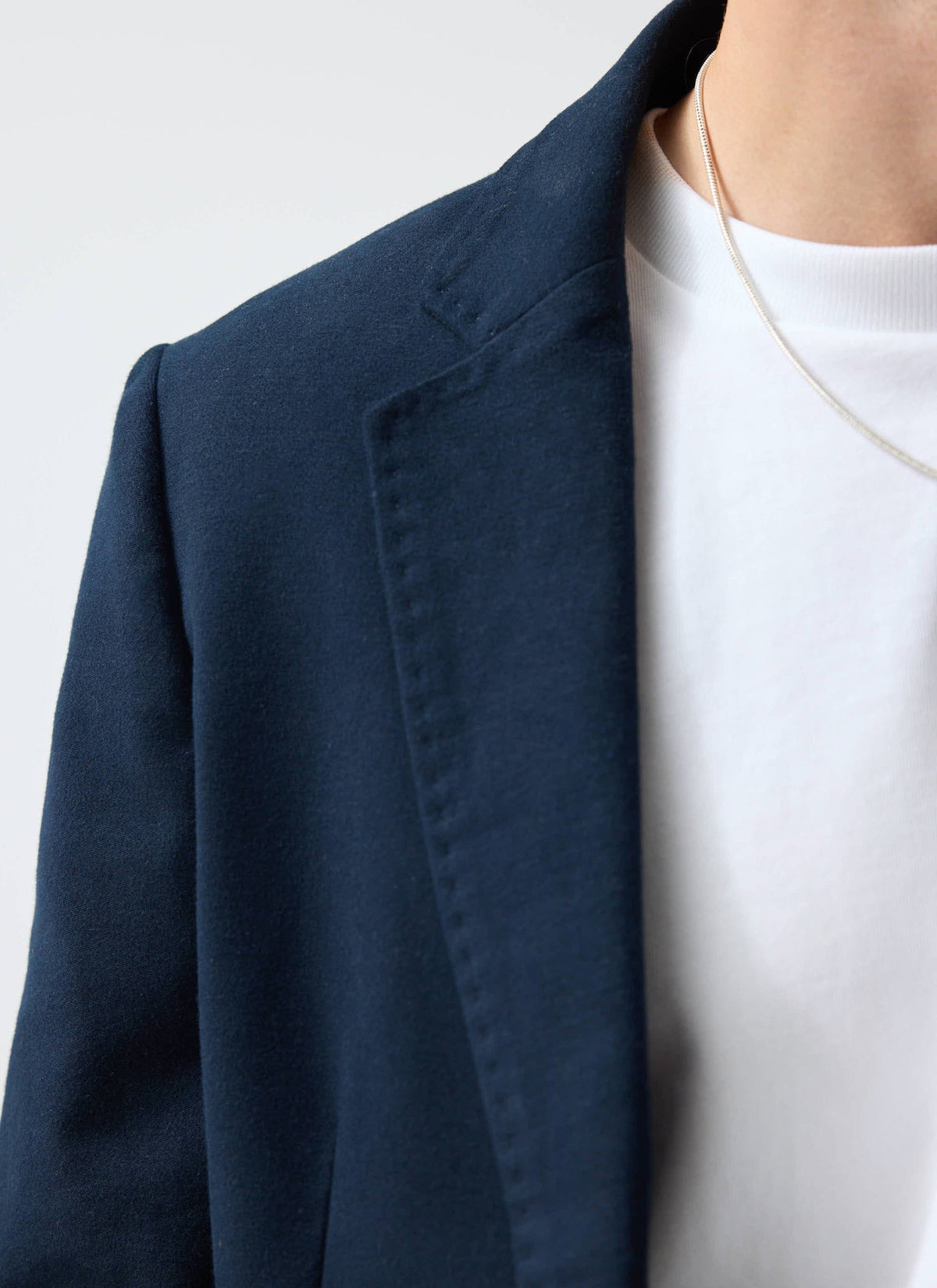 Tailored Moleskin Blazer - Navy