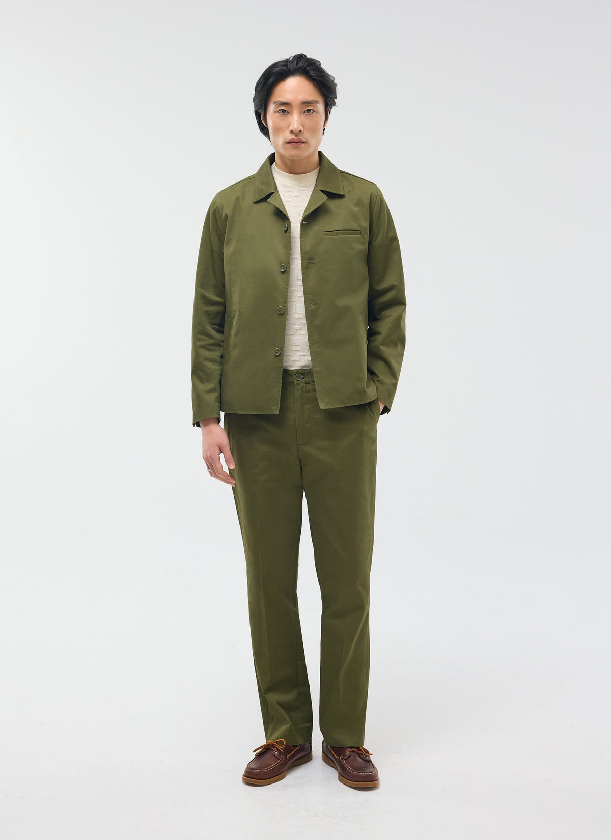 Men's Casual Workwear Jacket - Chore Jacket - Khaki