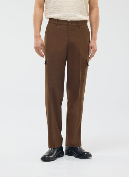 Trentino Tailored Patch Pocket Trouser - Brown