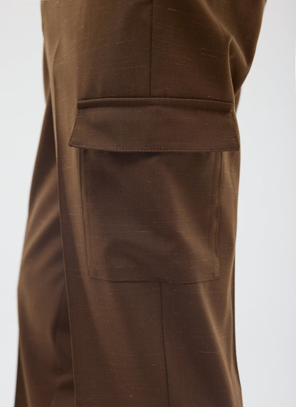 Trentino Tailored Patch Pocket Trouser - Brown
