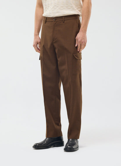 Trentino Tailored Patch Pocket Trouser - Brown