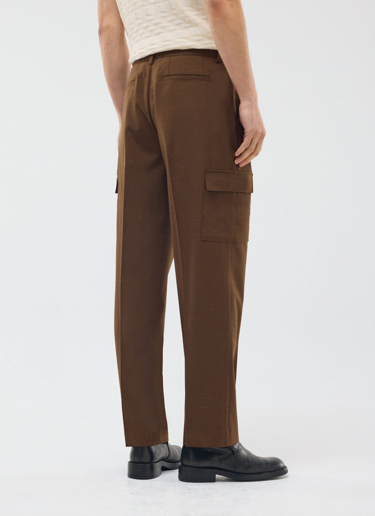 Trentino Tailored Patch Pocket Trouser - Brown