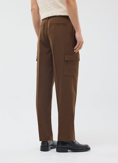 Trentino Tailored Patch Pocket Trouser - Brown