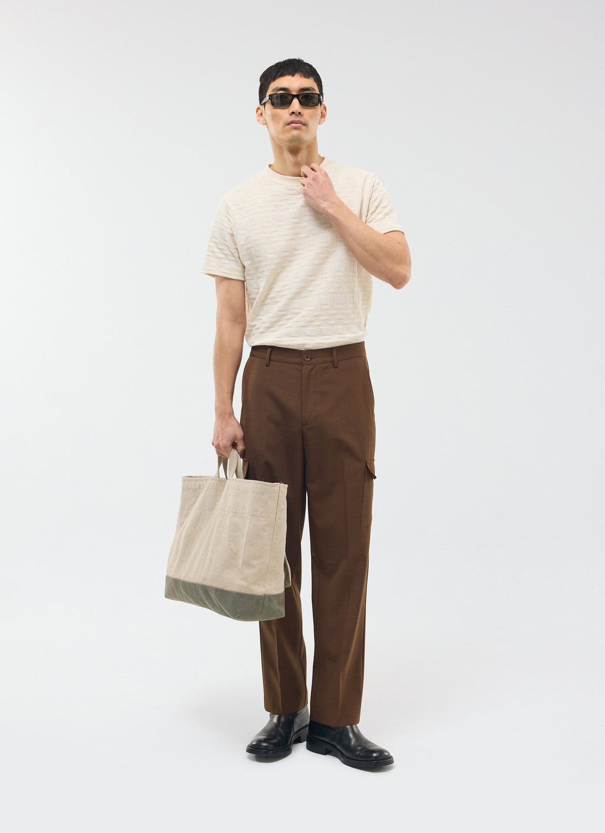 Trentino Tailored Patch Pocket Trouser - Brown
