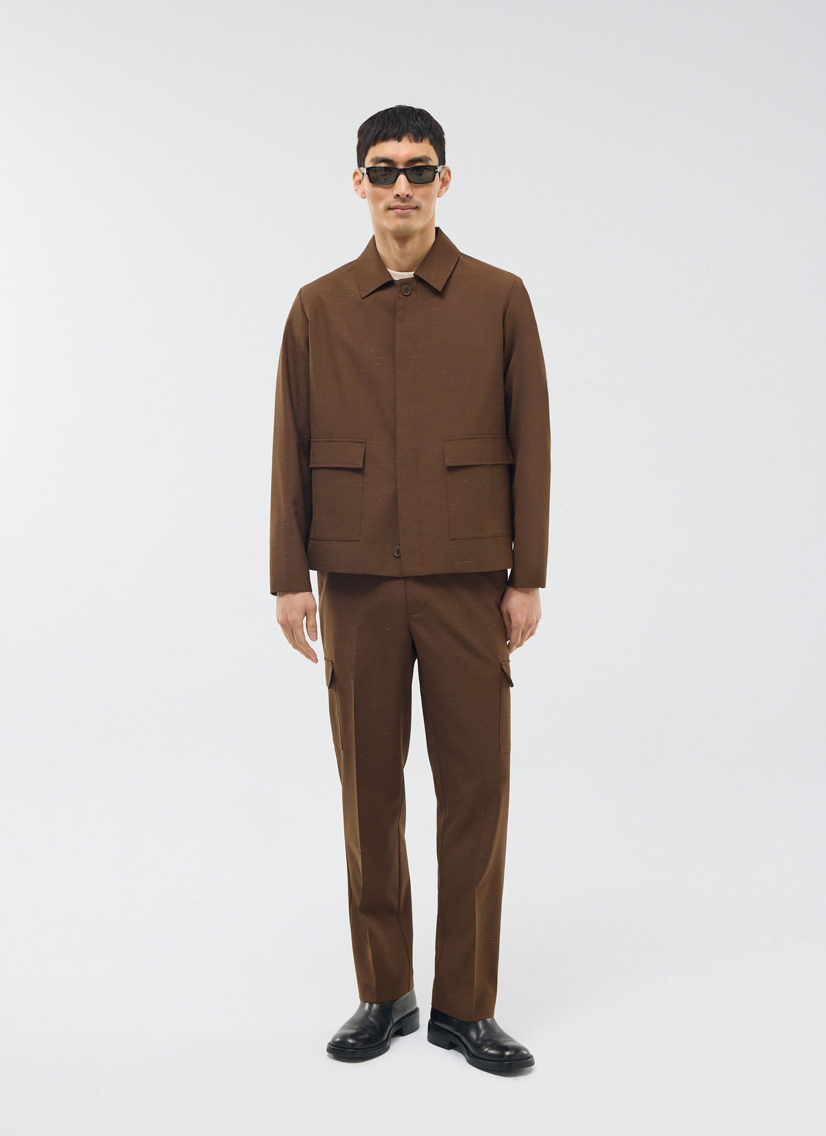 Trentino Tailored Patch Pocket Trouser - Brown