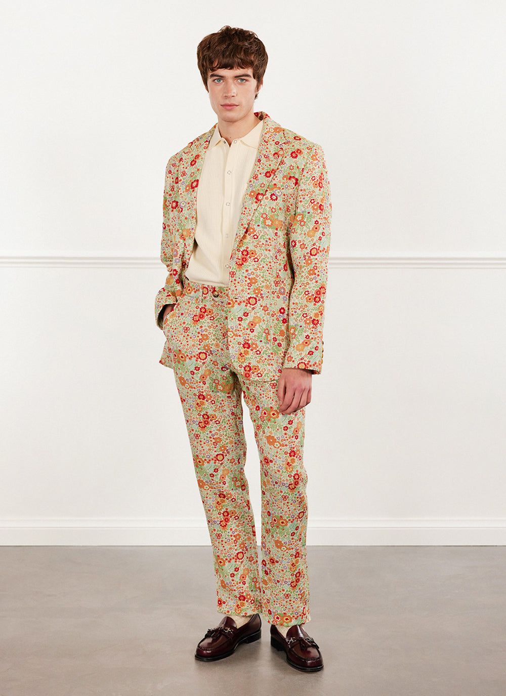 Men's Suit Jacket - Floral Tailored Blazer - Multi