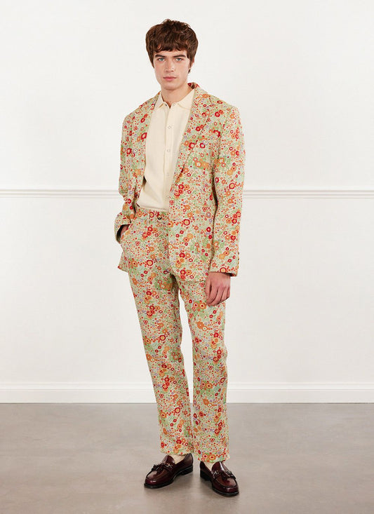 Men's Suit Jacket - Floral Tailored Blazer - Multi