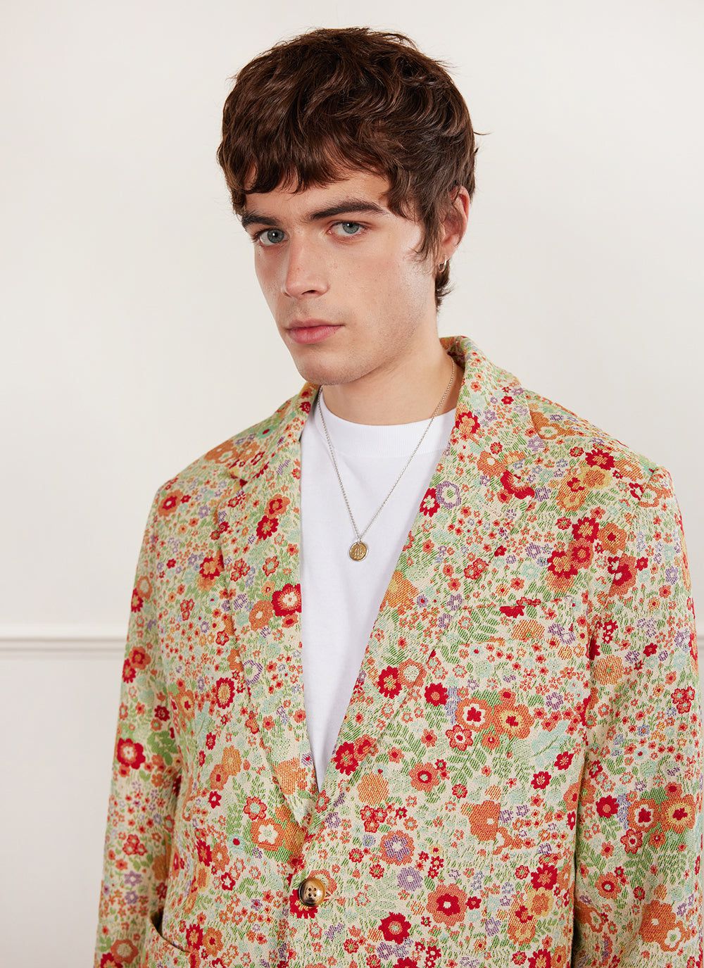 Men's Suit Jacket - Floral Tailored Blazer - Multi