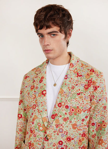 Men's Suit Jacket - Floral Tailored Blazer - Multi
