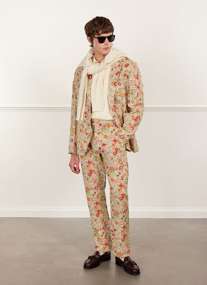 Men's Suit Jacket - Floral Tailored Blazer - Multi
