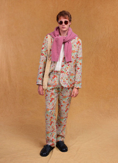 Men's Suit Jacket - Floral Tailored Blazer - Multi