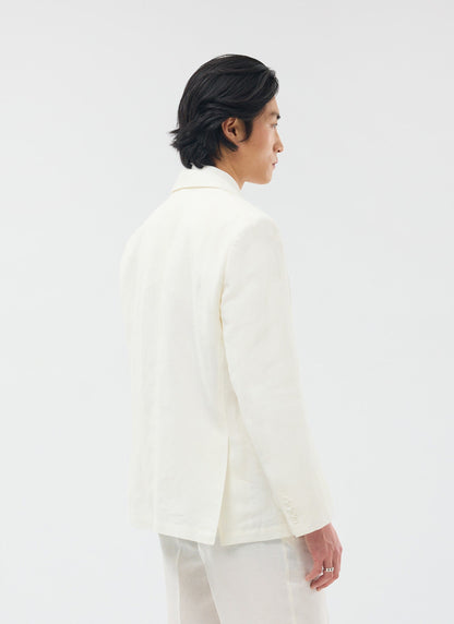 Men's Linen Blazer - Suit Jacket - White